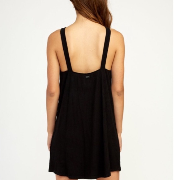 RVCA Black Ribbed Knit Cutout Mini Dress - Picture 4 of 10